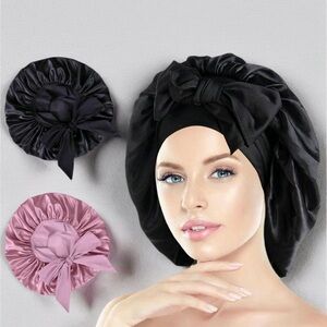 black hair bonnet
